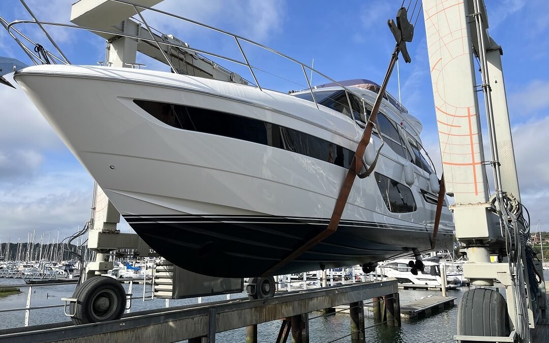 Professional boat haul-out and hull inspection for Insurance Condition and Valuation Survey